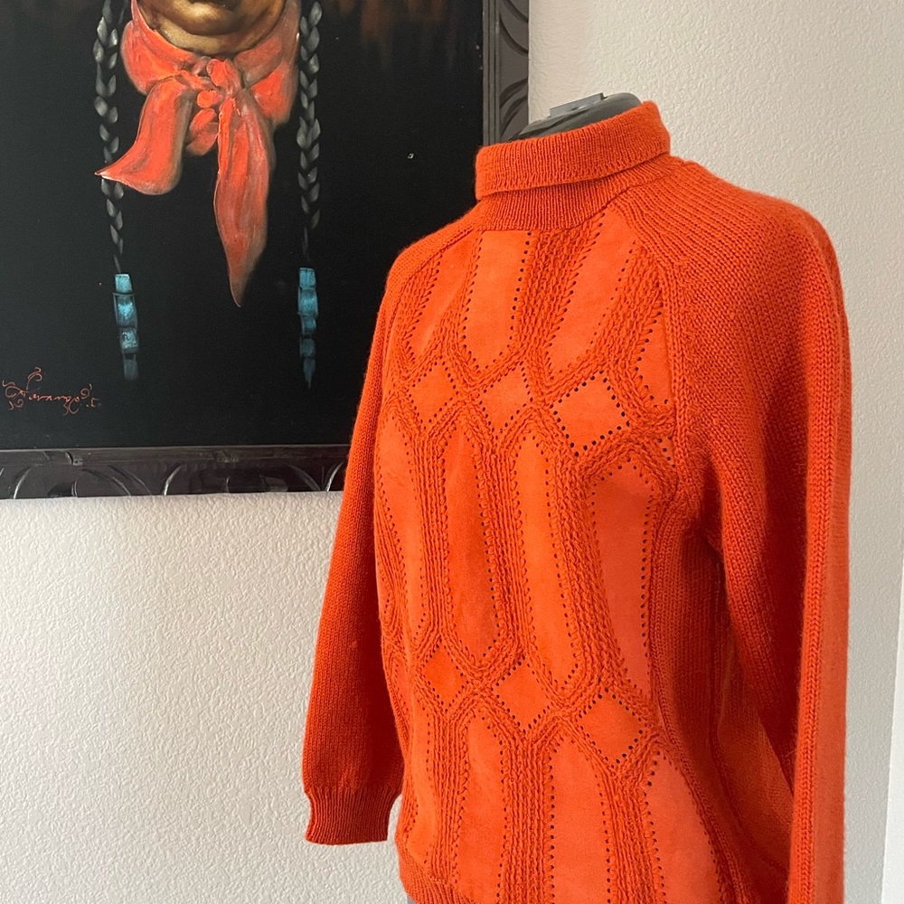 Vintage Knit & Leather Sweater - Daisy Jones and The Six inspired